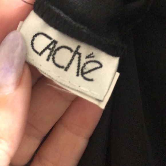 Cache Long Black Halter Evening Gown - Picture 3 of 4